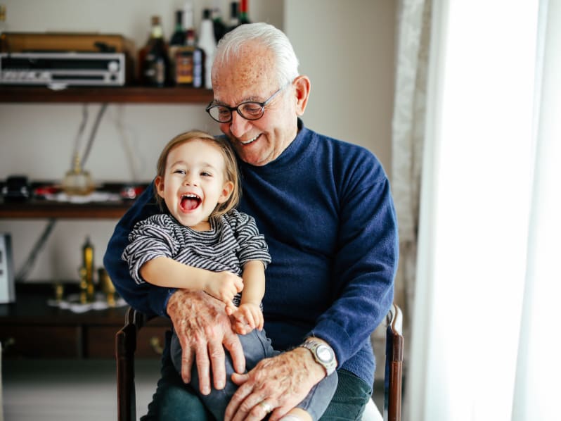 man with baby